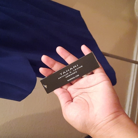 Tahari Lapis Cape Sleeve Dress - Picture 4 of 5